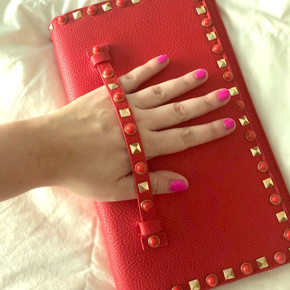 NWT! Versatile Red Studded Handbag